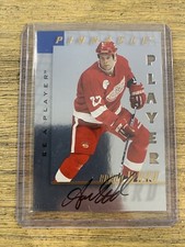 1998 Pinnacle Be A Player Di Cut Silver Autograph Aaron Ward Red Wings
