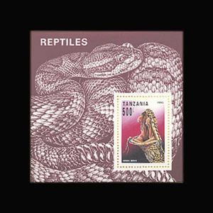 GTSTAMPS, Tanzania, Sc #1135, MNH, 1993, S/S, Reptile, Vipera berus, SNAKE - Picture 1 of 1