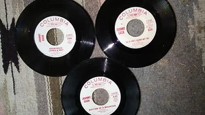 Lot 3 Early Columbia Johnny Cash White Label Promo 45's all NM - Picture 1 of 2