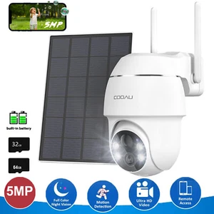 5MP Solar Kamera FUNK ÜBERWACHUNGSKAMERA AUßEN WLAN WIFI PTZ CAMERA Solarpanel - Bild 1 von 11
