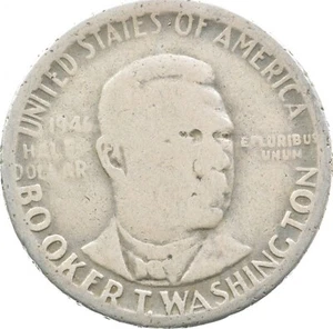 1946 Booker T Washington Commemorative Half Dollar Lowball *0544 - Picture 1 of 3