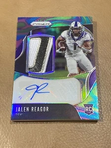 JALEN REAGOR 2020 PANINI CHRONICLES NEON MARBLE PRIZM RPA RC AUTO PATCH #4/4 1/1 - Picture 1 of 5