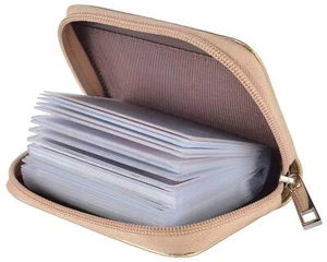 Credit Card Holder Zipper Wallet With 26 Card Slots Capacity RFID Blocking - Picture 1 of 6