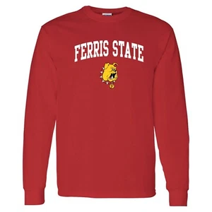 Ferris State University Bulldogs Arch Logo Langarmshirt - rot - Bild 1 von 6