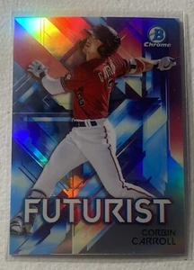 2021 Bowman Futurist Chrome Base #FUT-CC Corbin Carroll - Arizona Diamondbacks - Imagen 1 de 3