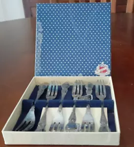 RODD CAKE FORKS x 6..VINTAGE CAMILLE DESIGN..ORIGINAL BOX - Picture 1 of 6