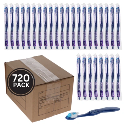 Dr. Fresh Pre-Pasted Disposable Toothbrush, 720/Pack  Adult Bulk Toothbrushes - Image 1 of 4