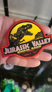 Jurassic Valley Kualoa Ranch Hawaii Embroidered Park Sleeve 3x4 Film Crew Patch - Picture 1 of 3