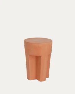 Kave Home Vilena round outdoor terracotta side table, Ø 33 cm