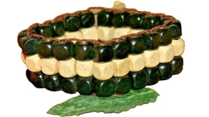 Orient Schmuck Armband Armreif Bollywood Holz Holzquader bis 19 cm - Bild 1 von 6