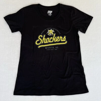 Wichita State University Shockers Women's Medium T Shirt Black Short Sleeve New - Image 1 of 4