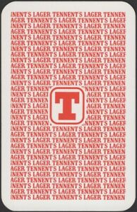 Playing Cards Single Card Old * TENNENTS LAGER * Brewery Beer Advertising Art