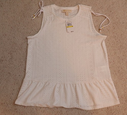 Camicetta Michael Kors senza maniche colore bianco taglia media. Nuovo con etichetta