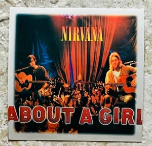 Kurt Cobain Nirvana Unplugged About A Girl Import Aufkleber 4""x 4"" Neu aus altem Lagerbestand unbenutzt NEUWERTIG - Bild 1 von 3