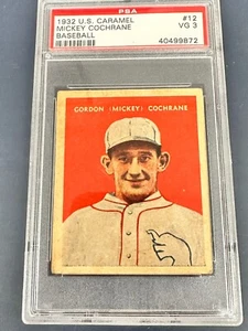 1932 US Caramel #12 Mickey Cochrane HOF PSA 3 Well Centered - Picture 1 of 2