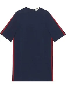 Gucci Women's Dark Blue Viscose Tunic Straight Stretch Dress sz 38 528977 4755 - Picture 1 of 9