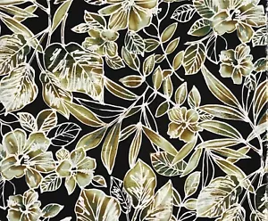 Hawaiian Print Fabric by the yard - Hibiscus - 43” - Picture 1 of 1