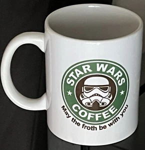 Star Wars Stormtrooper Tasse Starbucks wie Logo Kaffee May The Froth Be With You - Bild 1 von 10