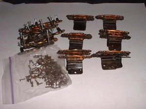 14 Sets VINTAGE Amerock Cabinet Hinges Magnets & Pulls Antique Copper Finish - Picture 1 of 12