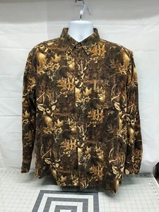 North River Outfitters Mens Multicolor Long Sleeve Camo Button Up Shirt Size L - Picture 1 of 16