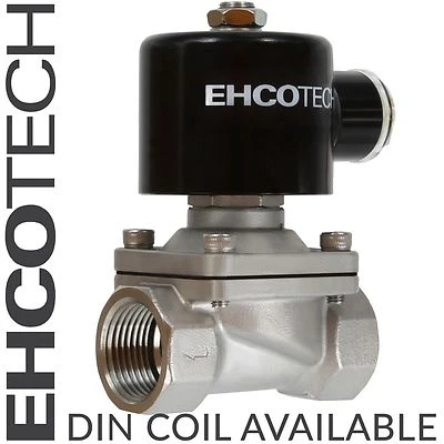 EHCOTECH 3/4" 110V / 120V AC Electric Solenoid Valve Viton Stainless Steel SS NC 110VAC