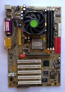 Soltek SL-65ME Mobo con CPU Pentium III 1 GHz SL5FQ y 512 MB RAM - ¡Prueba OK! - Imagen 1 de 9