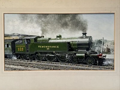 PINTURA DE TREN DE COLECCIÓN FERROCARRIL REALISMO REALISTA ILUSTRACIÓN MARSHALL Foto 1 de 4