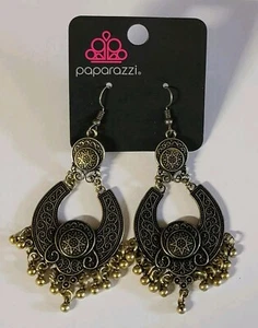 Paparazzi Sunny Chimes Brass Earrings - Picture 1 of 4