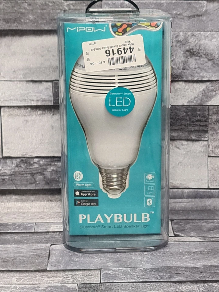 Mipow PLAYBULB Bluetooth Wireless Smart LED Speaker Light Bulb E27/26 - Image 1 of 4