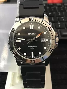 CASIO Diver 5bar 43mm Stainless Steel Round Men's watch 5058-MTPVD01 Run (Y80) - Picture 1 of 11