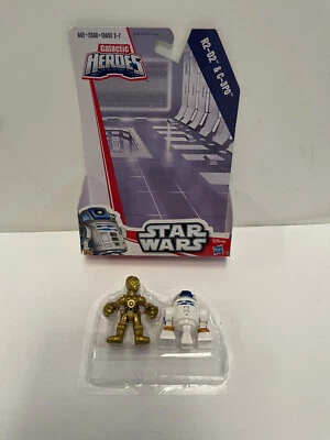 星球大战 Playskool 银河英雄 R2D2 和 C3PO 公仔全新气泡分离 — 第 1/3 张图片