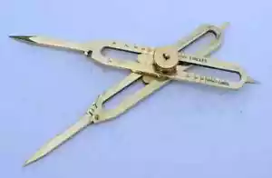 6" Solid Brass Proportional Divider Drafting Tool Vintage Germany Drawing Artist - Picture 1 of 9