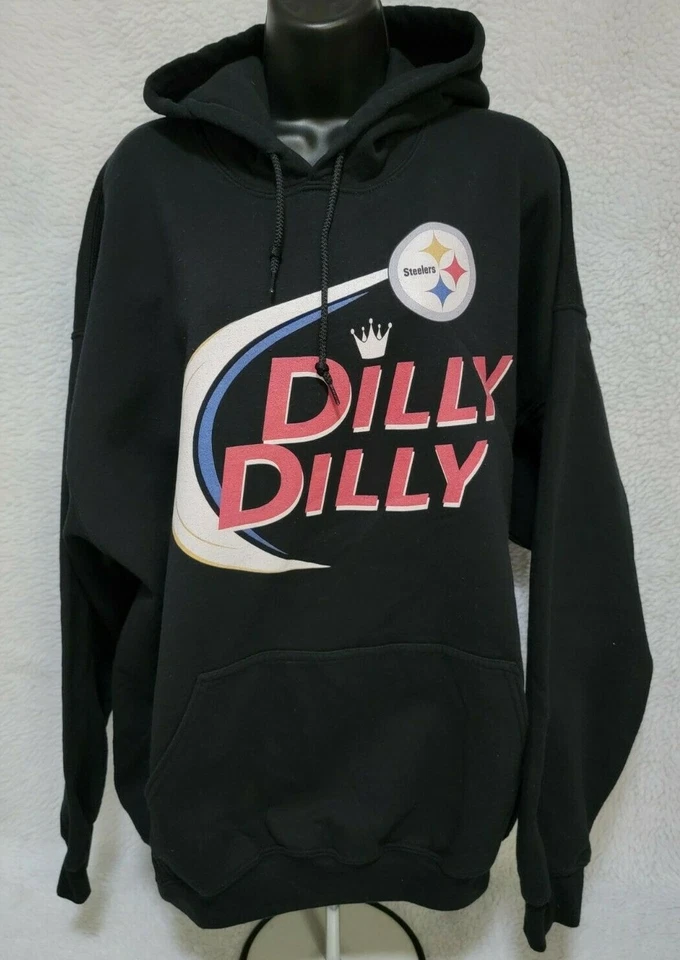 Gildan Hombres Mujeres Sudadera Camisa Talla 2XL XXL Pittsburgh Steelers Dilly Dilly Foto 1 de 4