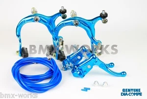 Dia-Compe MX883 - MX121 Bright Blue Brake Set - Suits Old School BMX - Picture 1 of 1