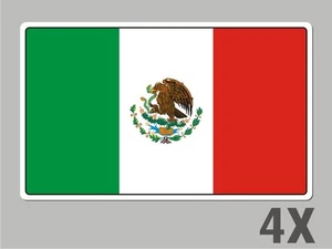 4 Mexico stickers flag decal bumper car bike laptop .. emblem vinyl FL040 - Bild 1 von 1