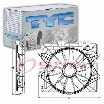 Conjunto de ventilador condensador y radiador doble TYC para Cadillac STS 2009-2011 3,6 L et Foto 1 de 4