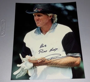 Greg Norman (The Shark) PGA signed Autogramm 8x10 Foto - Bild 1 von 2