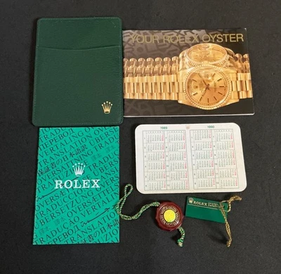 Auténtico juego de tarjetero Rolex 1989 y folleto Oyster para todos SUB GMT DATEJUST Foto 1 de 4