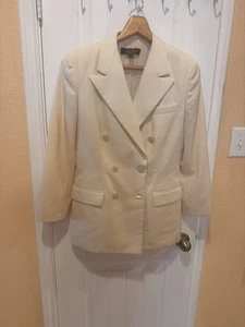 Brooks Brothers weiß gefütterter zweireihiger Blazer Größe 8 - Bild 1 von 18