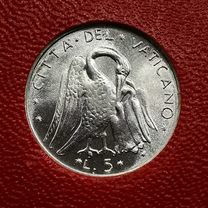 5 LIRES 1972 PAPE PAUL VI VATICAN 110000 Ex. / UNC ISSUE DU COFFRET - Picture 1 of 2