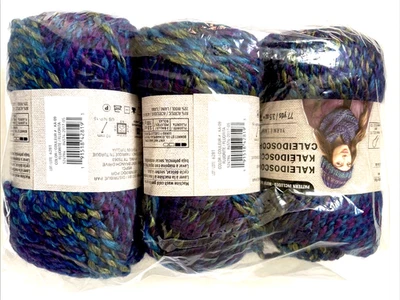 3 skeins  New in Package Kaleidoscope Yarn in Fluorite by Loops & Thread  - Image 1 of 4