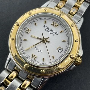 Raymond Weil 5360 Geneve Tango Ladies Gold Watch 28mm 5 3/4" - Picture 1 of 8