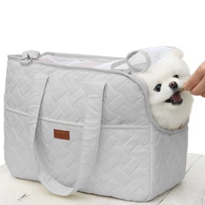 Grey Small Puppy Carrier Purse,Woman Style Pets Bag for Small Cat Kittens Mul... - Picture 1 of 6