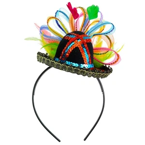 Fascia per capelli donna Fiesta Sombrero - accessorio per capelli ragazza fascinator fantasia messicana... - Foto 1 di 5
