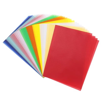 Papel vitela coloreado 40 hojas multicolor 8,3" x 5,9" papel vitela imprimible Foto 1 de 4