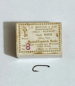 100 Mustad 9002 Nymph & Wet Fly Tying Hooks, Size 8, NR - Picture 1 of 1
