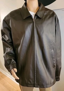 Airborne Leathers Echtleder Herren 4XLT Braun Bomberjacke Reißverschluss Innenfutter - Bild 1 von 13