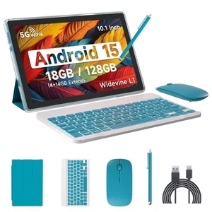 Android 15 Tablet, 10 Zoll 18GB RAM + 128GB ROM Tablet Support 2TB Expand, 2 Zoll... - Bild 1 von 8