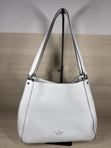 Kate Spade Lt Mint Leila Medium Triple Compartment Tote Leather Shoulder Bag - Picture 1 of 9