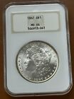 1887-P Morgan Silver Dollar NGC MS64 MS 64 Old Holder Soapbox OGH Coin - TCCCX